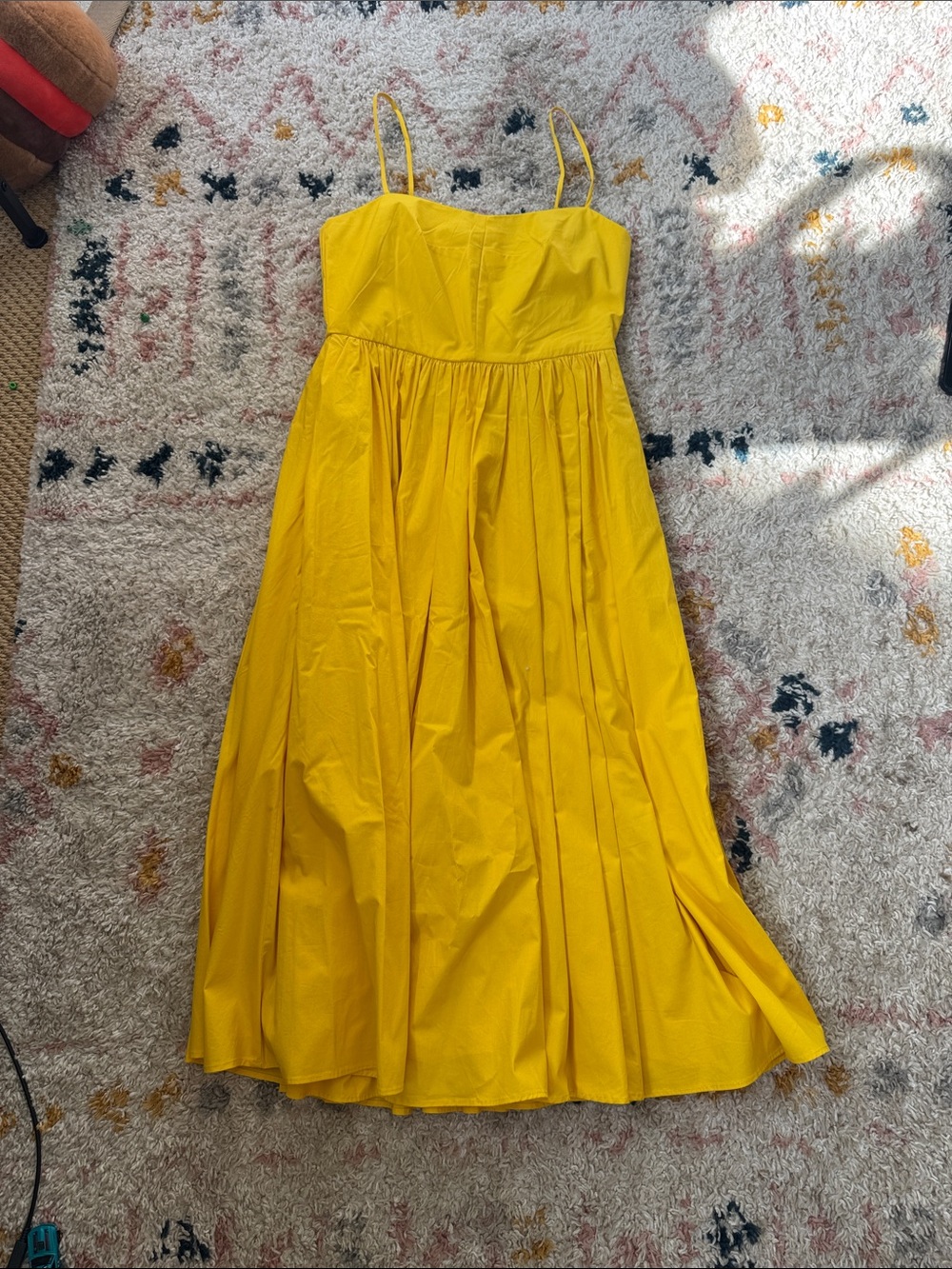 J. Crew Bright Yellow Spaghetti Strap Maxi Dress